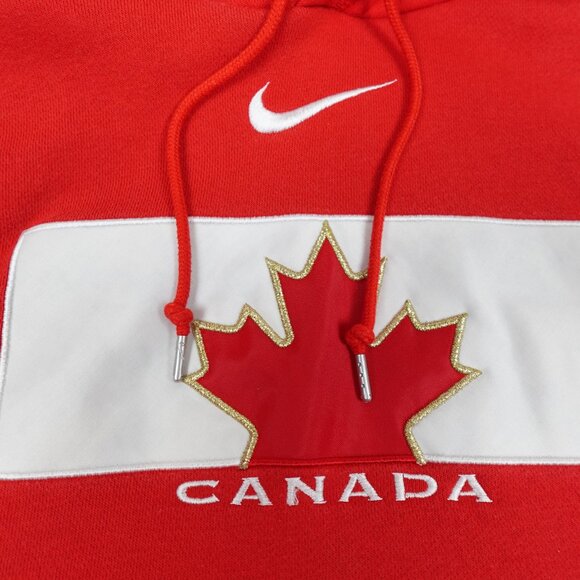 NIKE Team Canada Hoodie Adult Large Embroidered Molson Canadian Hockey Shirt - Picture 2 of 13